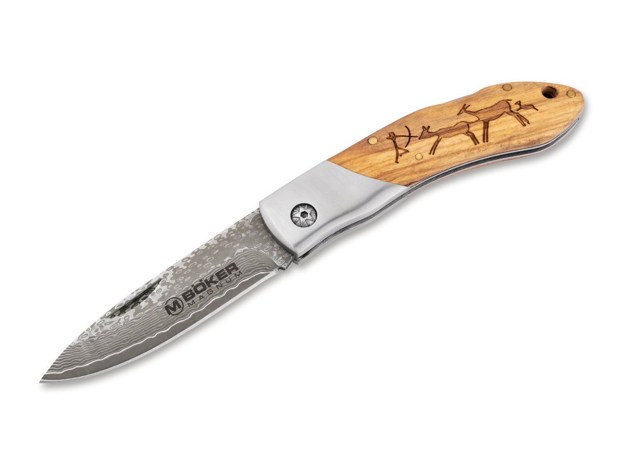 Böker Magnum Caveman Damast Taschenmesser