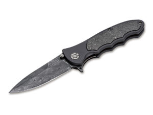 Böker Damast Taschenmesser Leopard-Damast III mit Zertifikat