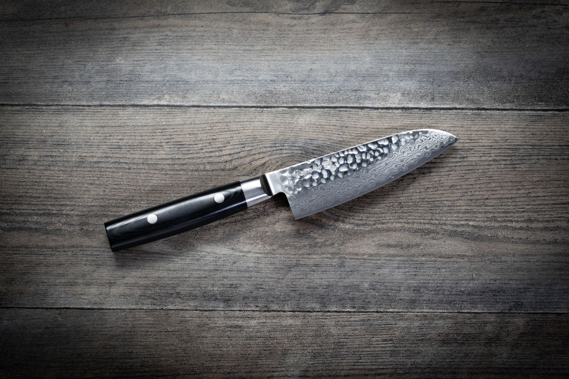 Yaxell Zen Santoku Messer 12,5 cm HP-Y-35512 mit Hammerschlag Profi Kochmesser – Bild 2
