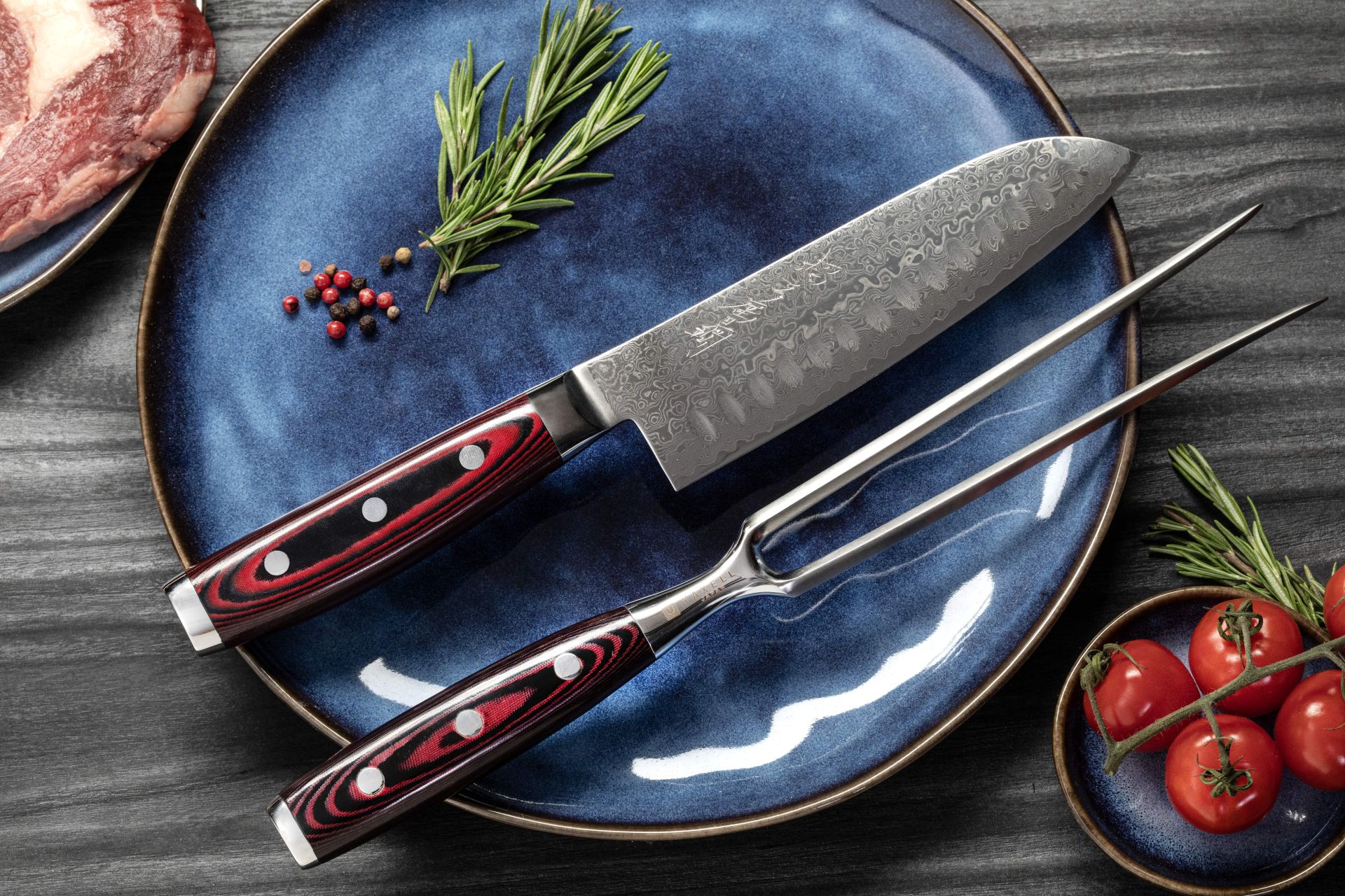Yaxell Super Gou 161 Santoku Messer 16,5 cm mit Kulle HP-Y-37118 Profi Kochmesser – Bild 4