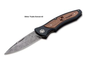 Böker Damast Taschenmesser Tirpitz-Damast 42 Zertifikat Nr. 355,364 oder 4549